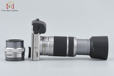 【中古】SONY ソニー α6000 ILCE-6000 ダブルズームレンズキット シルバー シャッター回数僅少 多言語対応