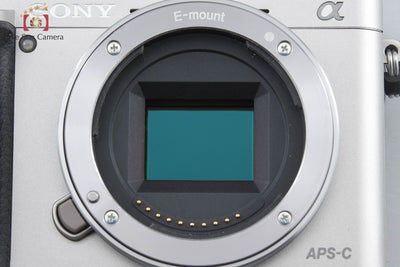 【中古】SONY ソニー α6000 ILCE-6000 ダブルズームレンズキット シルバー シャッター回数僅少 多言語対応