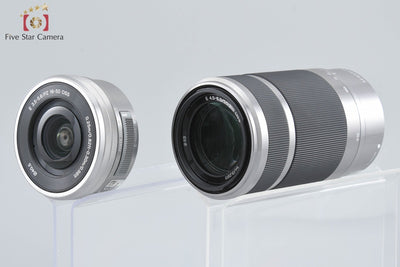 【中古】SONY ソニー α6000 ILCE-6000 ダブルズームレンズキット シルバー シャッター回数僅少 多言語対応