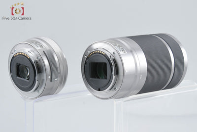 【中古】SONY ソニー α6000 ILCE-6000 ダブルズームレンズキット シルバー シャッター回数僅少 多言語対応