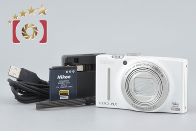 [Used] Nikon COOLPIX S8200 Natural White Compact Digital Camera