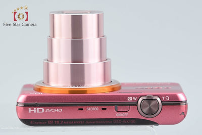 [Used] Sony Cyber-shot DSC-WX100 Pink Compact Digital Camera Multi-Language Support