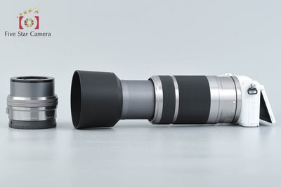 [Used] Sony α5100 ILCE-5100 Double Zoom Lens Kit White, Low Shutter Count, Multi-language Support