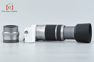 [Used] Sony α5100 ILCE-5100 Double Zoom Lens Kit White, Low Shutter Count, Multi-language Support