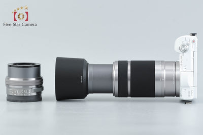 [Used] Sony α5100 ILCE-5100 Double Zoom Lens Kit White, Low Shutter Count, Multi-language Support