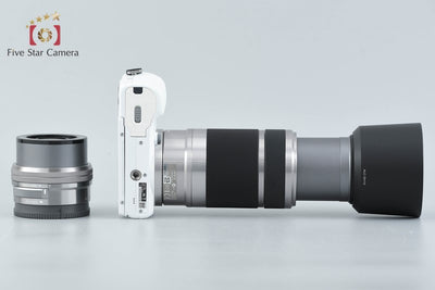 [Used] Sony α5100 ILCE-5100 Double Zoom Lens Kit White, Low Shutter Count, Multi-language Support