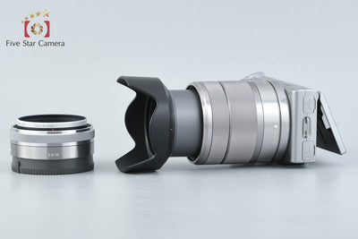 [Used] SONY α NEX-5 Double Lens Kit Silver with Original Box