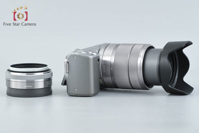 [Used] SONY α NEX-5 Double Lens Kit Silver with Original Box