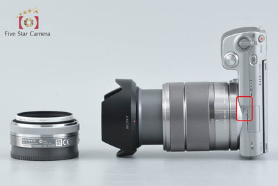 [Used] SONY α NEX-5 Double Lens Kit Silver with Original Box