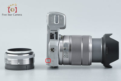 [Used] SONY α NEX-5 Double Lens Kit Silver with Original Box