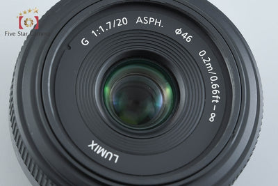 Used - Panasonic LUMIX G 20mm f/1.7 ASPH. H-H020