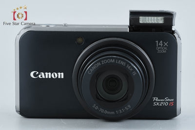 [Used] Canon PowerShot SX210 IS Black Compact Digital Camera