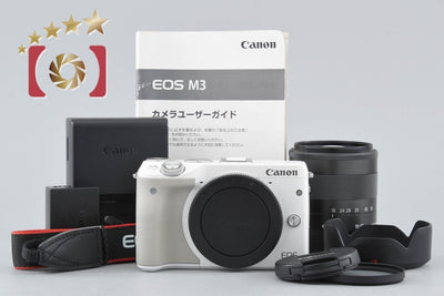 [Used] Canon EOS M3 White EF-M 18-55mm f/3.5-5.6 IS STM Lens Kit