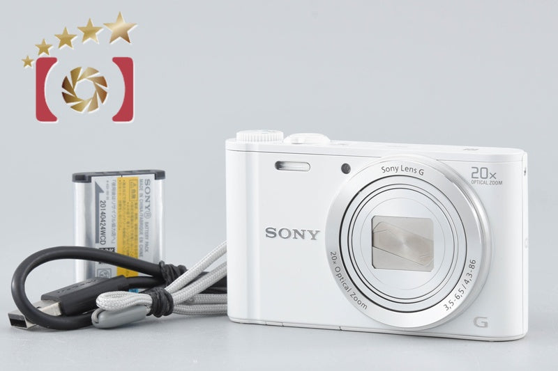 [Used] Sony Cyber-shot DSC-WX350 White Compact Digital Camera, Multi-Language Support