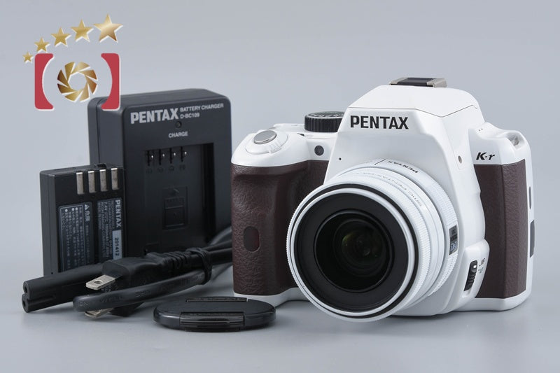 [Used] PENTAX K-r White x Brown + SMC DA 35mm AL White
