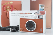 【中古】FUJIFILM 富士フイルム instax Mini Evo ブラウン インスタントカメラ 元箱付き