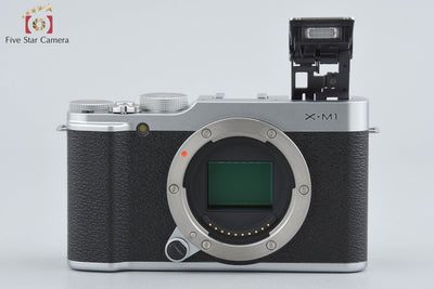 【中古】FUJIFILM 富士フイルム X-M1 シルバー ダブルレンズキット 元箱付き