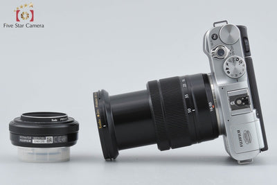 【中古】FUJIFILM 富士フイルム X-M1 シルバー ダブルレンズキット 元箱付き