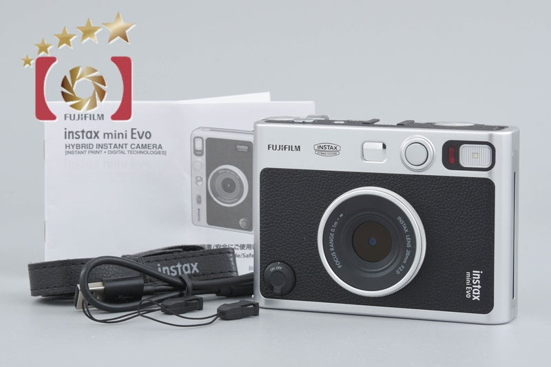 【中古】FUJIFILM 富士フイルム instax Mini Evo ブラック インスタントカメラ
