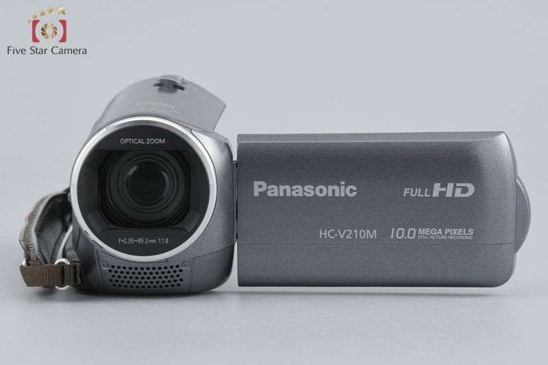 【美品】Panasonic ビデオカメラ HC-V210M グレー　動作確認済 中古】Panasonic パナソニック HC-V210M グレー デジタルハイビジョン