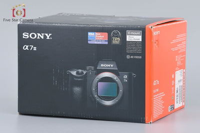 [Used] SONY α7III ILCE-7M3 Black Mirrorless Interchangeable Lens Camera with Original Box