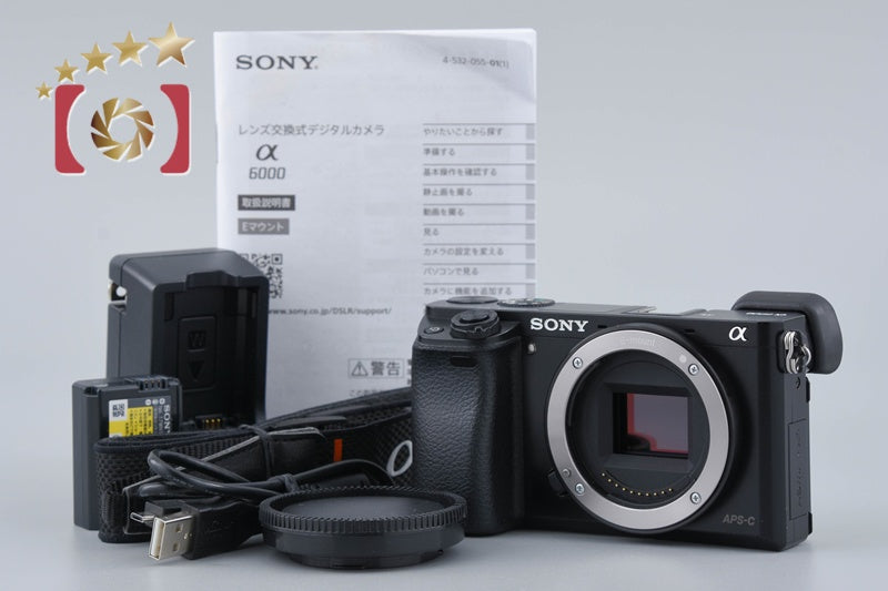 Used: SONY Sony α6000 ILCE-6000 Black Mirrorless Interchangeable Lens Camera Multi-language Support