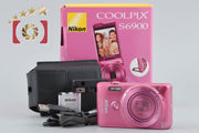 [Used] Nikon COOLPIX S6900 Glossy Pink Compact Digital Camera with Original Box