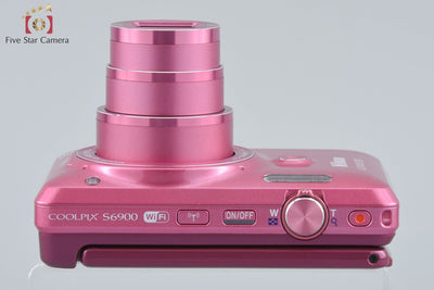 [Used] Nikon COOLPIX S6900 Glossy Pink Compact Digital Camera with Original Box