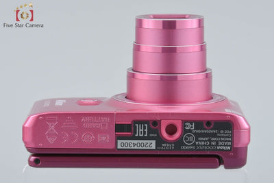 [Used] Nikon COOLPIX S6900 Glossy Pink Compact Digital Camera with Original Box