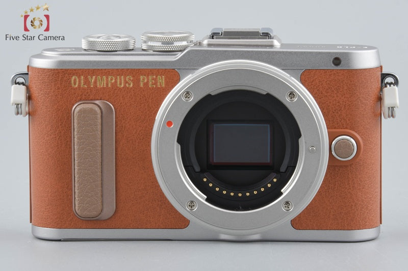 中古】OLYMPUS オリンパス PEN E-PL8 EZ ダブルズームキット ブラウン