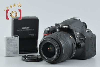 【中古】Nikon ニコン D5200 18-55 VR レンズキット ブラック シャッター回数僅少