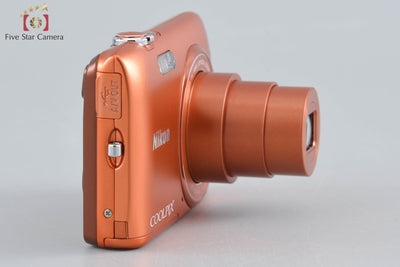 [Used] Nikon COOLPIX S3500 Apricot Orange Compact Digital Camera with Original Box