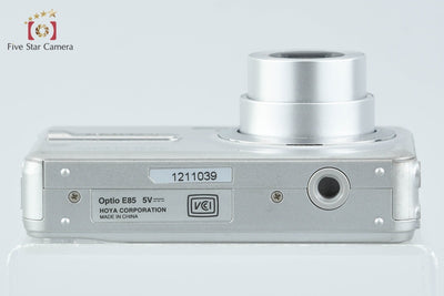 【中古】PENTAX ペンタックス Optio E85 シルバー コンパクトデジタルカメラ 元箱付き