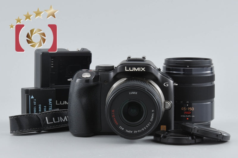 [Used] Panasonic LUMIX DMC-G5 Black Double Zoom Lens Kit
