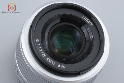 【中古】Panasonic パナソニック LUMIX G 25mm f/1.7 ASPH. H-H025 シルバー