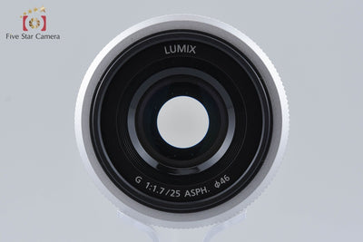 【中古】Panasonic パナソニック LUMIX G 25mm f/1.7 ASPH. H-H025 シルバー
