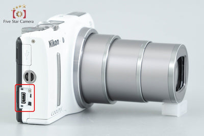 [Used] Nikon COOLPIX S9700 Elegant White Compact Digital Camera with Original Box