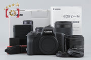 [Used] Canon EOS Kiss M Double Zoom Kit Black with Original Box