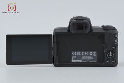 [Used] Canon EOS Kiss M Double Zoom Kit Black with Original Box