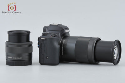 [Used] Canon EOS Kiss M Double Zoom Kit Black with Original Box