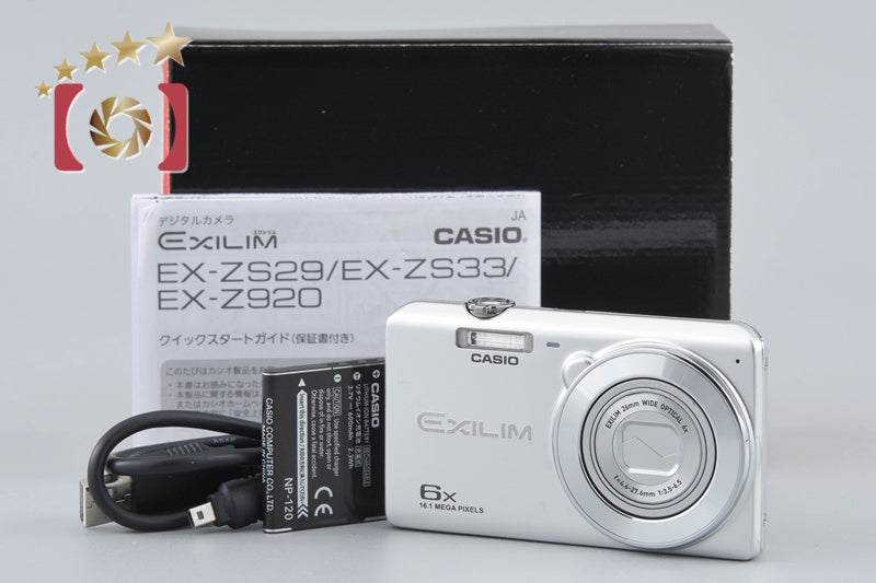 [Used] CASIO Casio EXILIM EX-ZS29 Silver Compact Digital Camera with Original Box