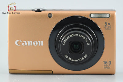 Used Canon PowerShot A3400 IS Gold Compact Digital Camera