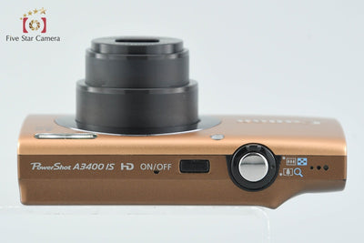 Used Canon PowerShot A3400 IS Gold Compact Digital Camera