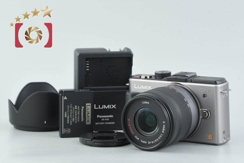 [Used] Panasonic LUMIX DMC-GX1 Blade Silver + G VARIO 14-42mm f/3.5-5.6 ASPH. MEGA O.I.S. H-FS014042 Low Shutter Count