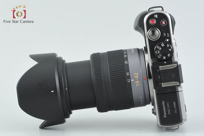 [Used] Panasonic LUMIX DMC-GX1 Blade Silver + G VARIO 14-42mm f/3.5-5.6 ASPH. MEGA O.I.S. H-FS014042 Low Shutter Count