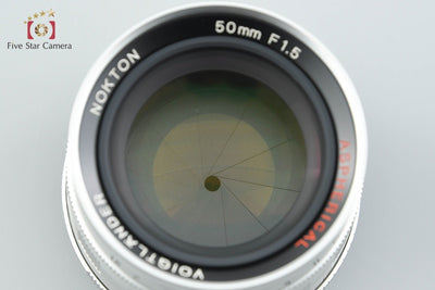 【Used】Voigtlander Nokton 50mm f/1.5 Aspherical Silver L39 Leica Screw Mount