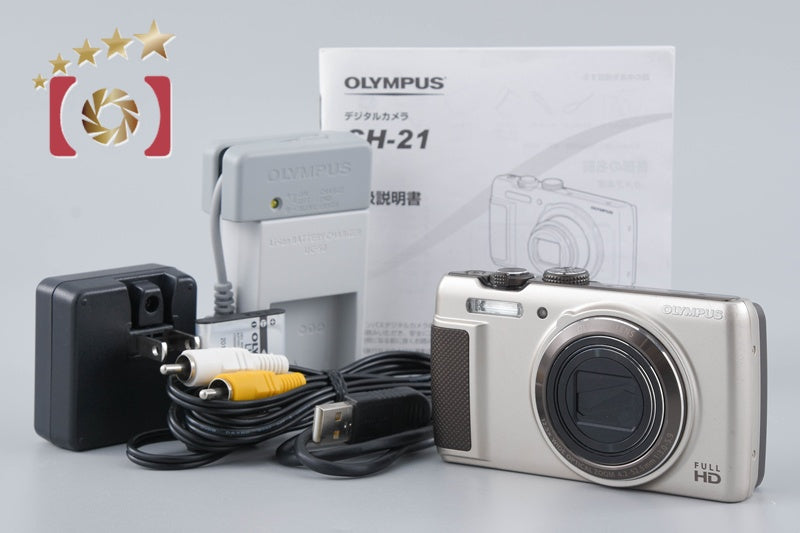 【中古】OLYMPUS オリンパス STYLUS SH-21 ゴールド コンパクトデジタルカメラ