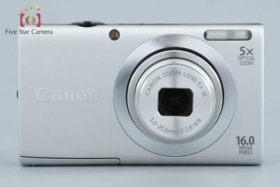 【中古】Canon キヤノン PowerShot A2400 IS シルバー コンパクトデジタルカメラ