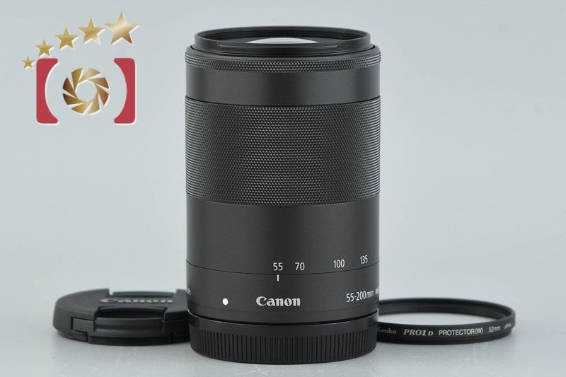 【中古】Canon キヤノン EF-M 55-200mm f/4.5-6.3 IS STM ブラック