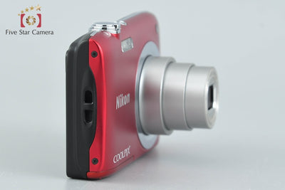 [Used] Nikon COOLPIX A100 Red Compact Digital Camera with Original Box